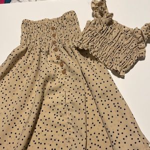 Top and skirt set